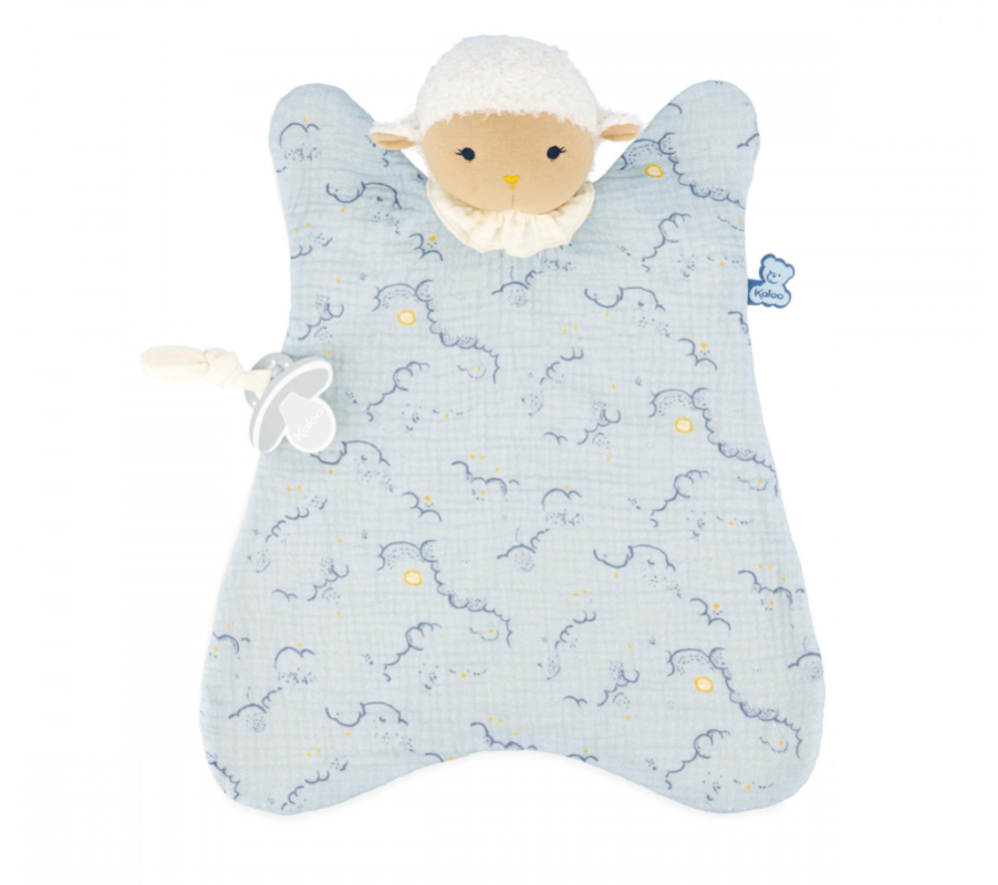  - maxi comforter sheep organic cotton white blue 40 cm 